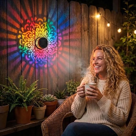 Mandala Güneş Enerjili Duvar Apliği