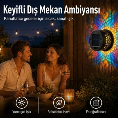 Mandala Güneş Enerjili Duvar Apliği